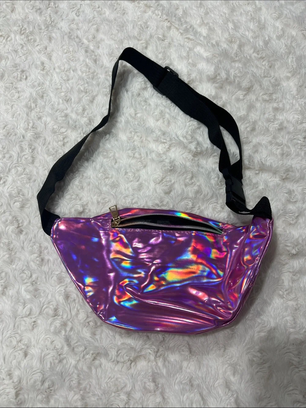 Iridescent Pink Holographic Fanny Pack